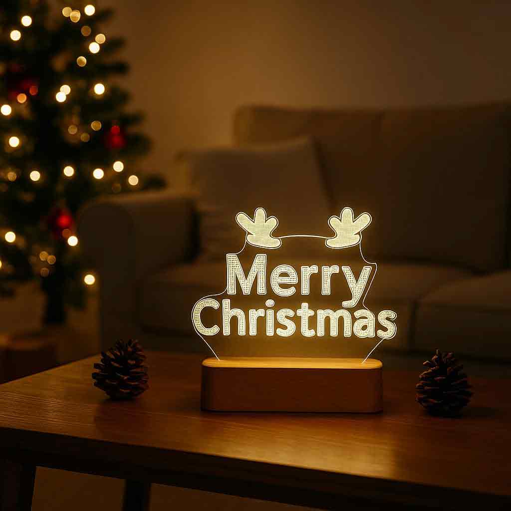⭐ MySkyra™ LED Acrylic Decorative Lamp – Festive Collection