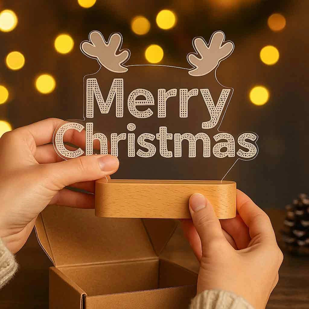 ⭐ MySkyra™ LED Acrylic Decorative Lamp – Festive Collection